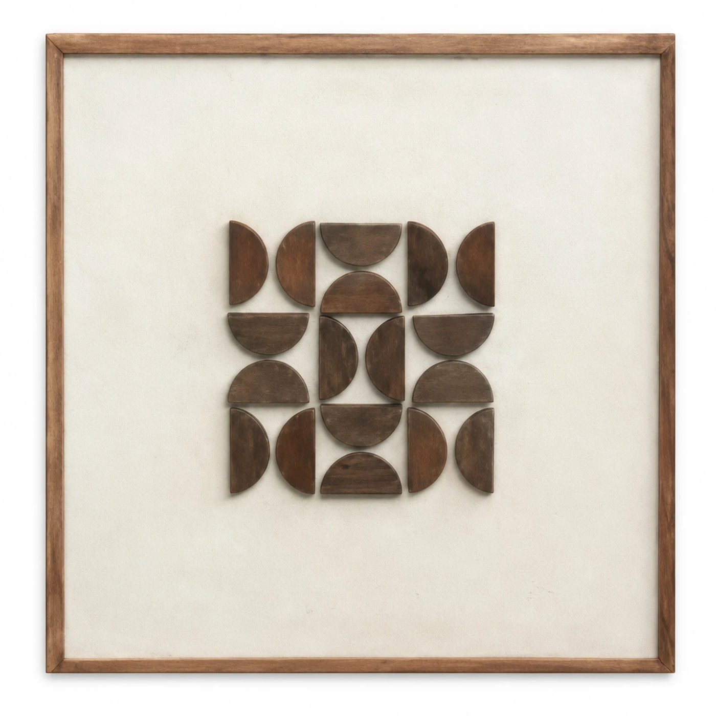 Square Wood Framed Geometric Wall Art