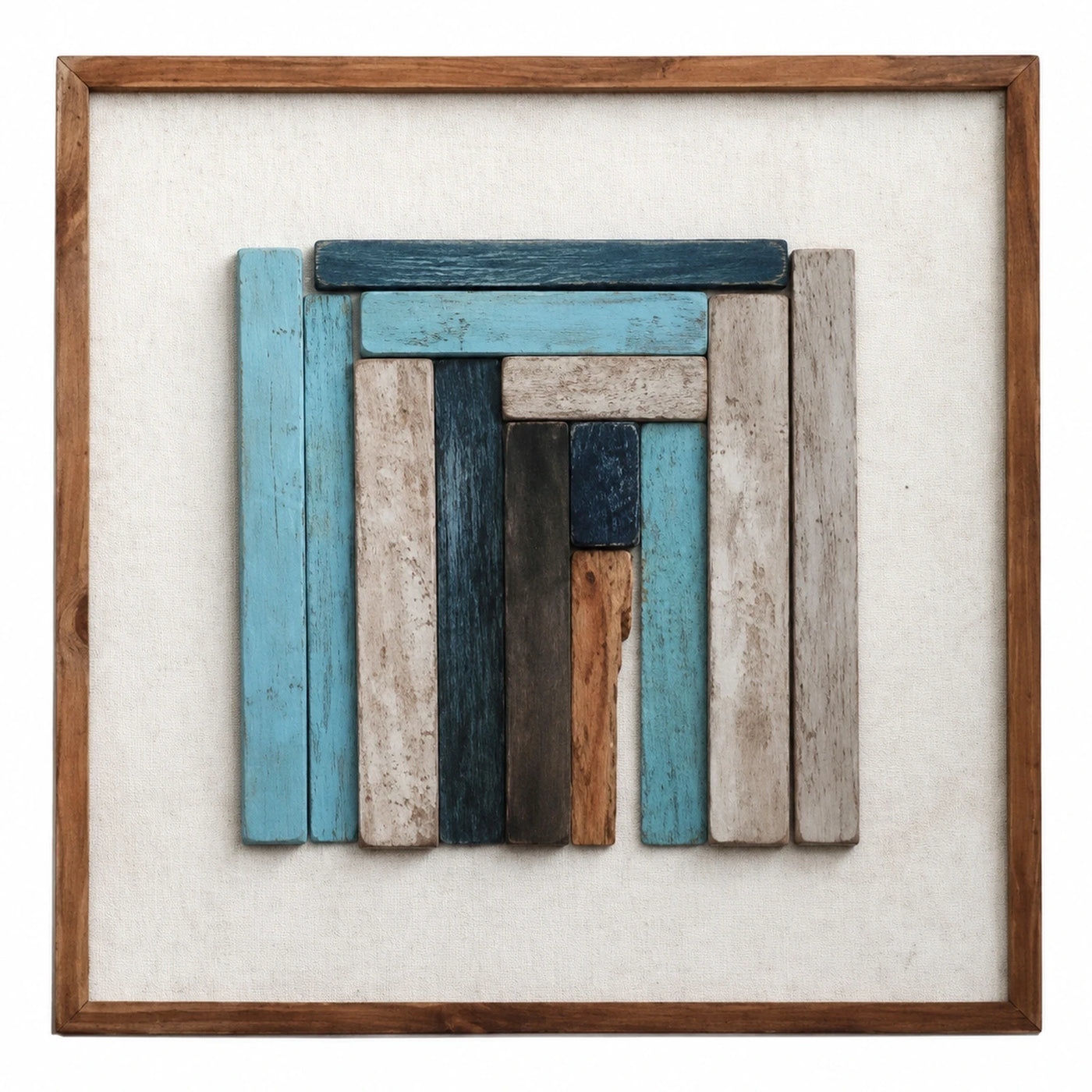Reclaimed Wood Framed Wall Art Panel