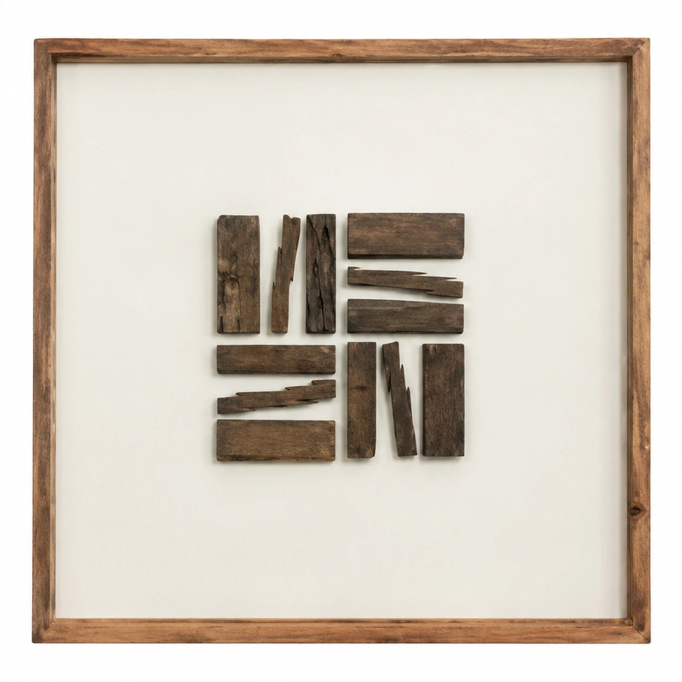Abstract Framed Wood Wall Art
