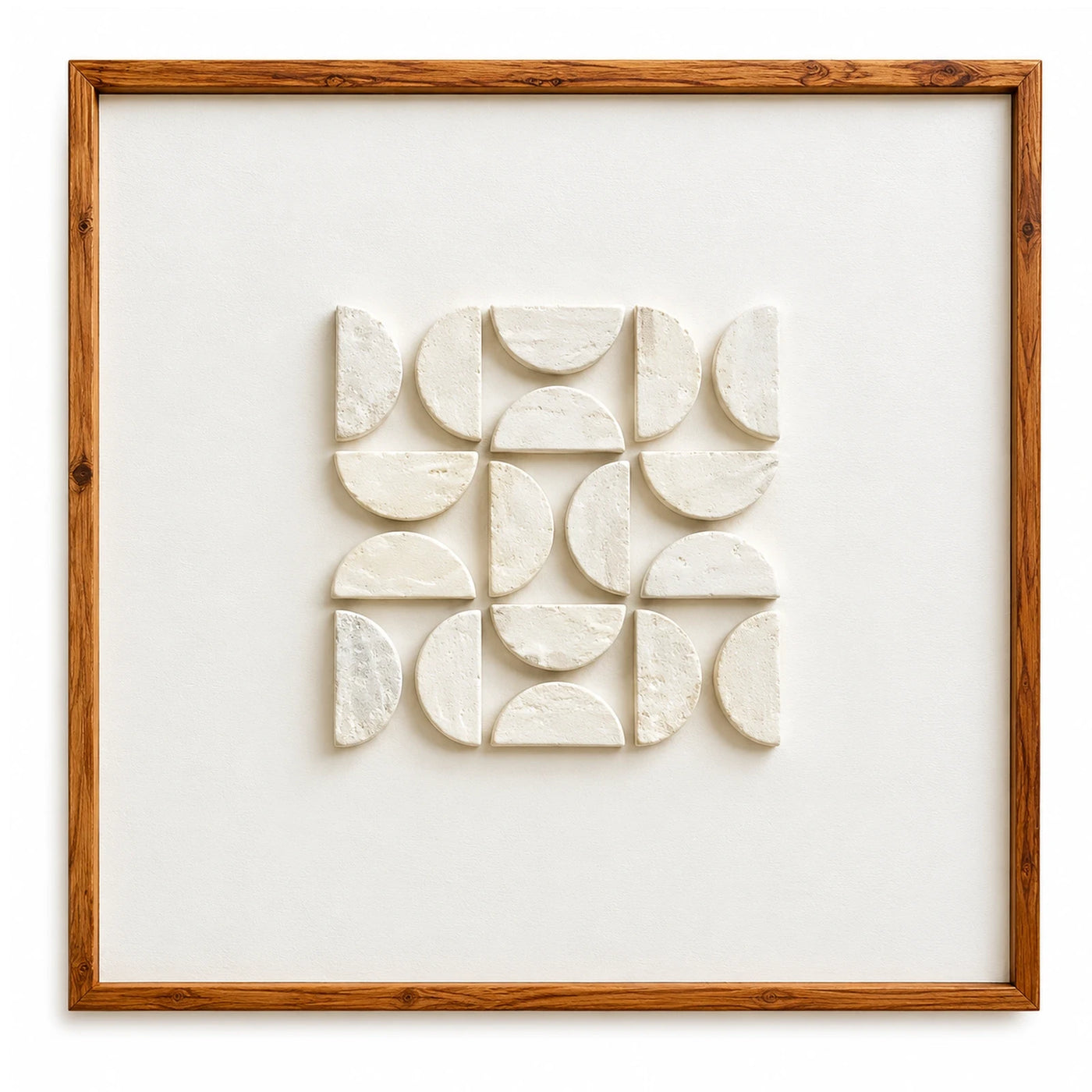 Framed Geometric Stone Wall Art