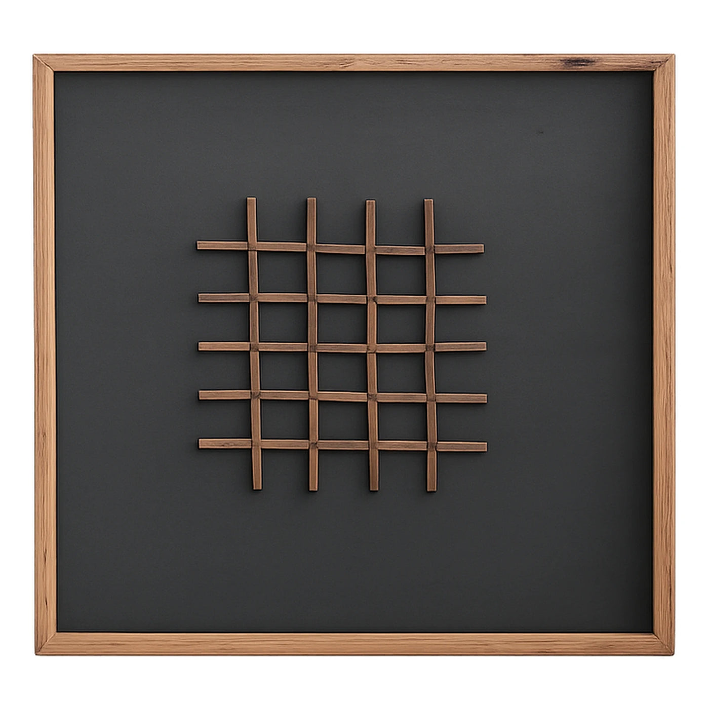 Wooden Grid Wall Art Panel