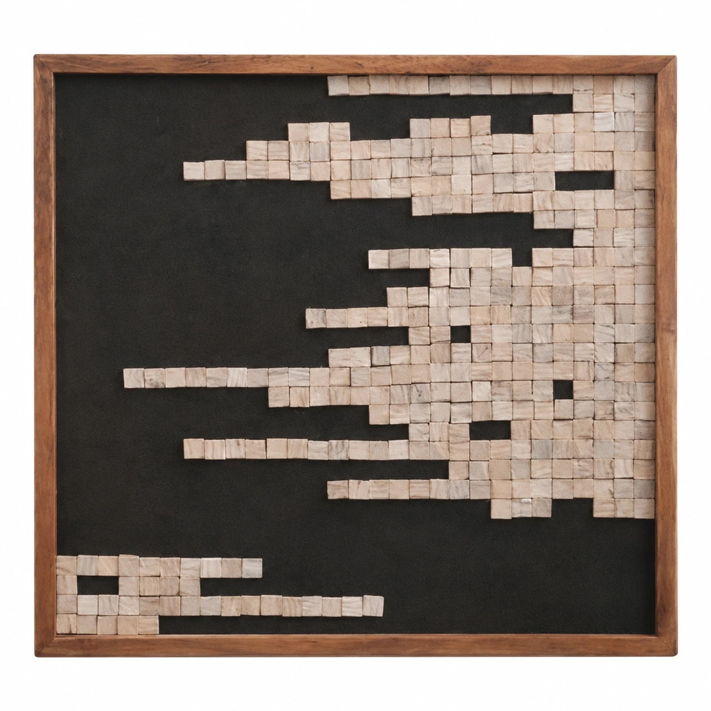 Wooden Block Pixel Art Wall Decor