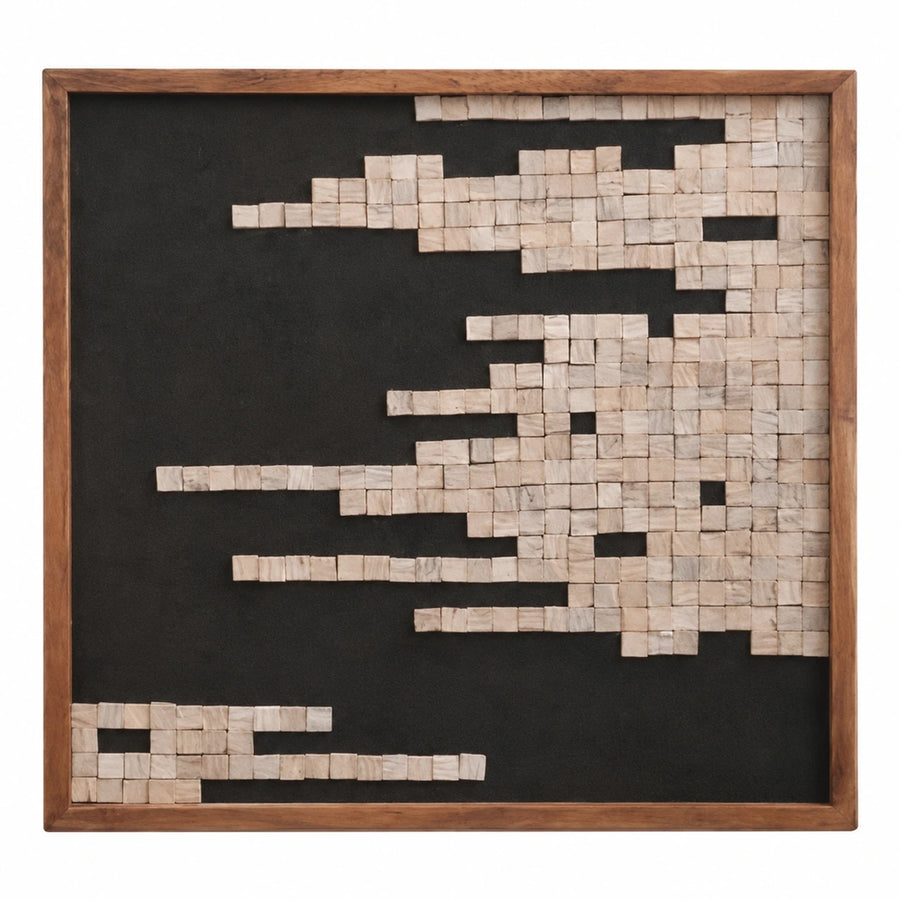 Wooden Block Pixel Art Wall Decor