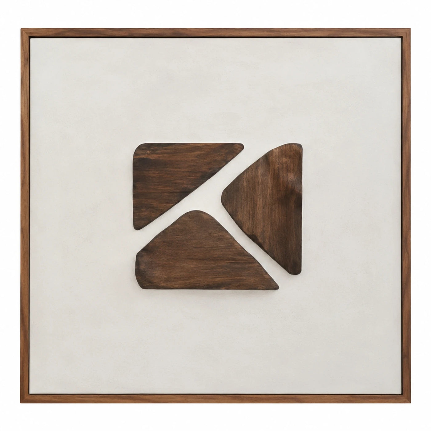Square Wood Framed Abstract Wall Art Panel