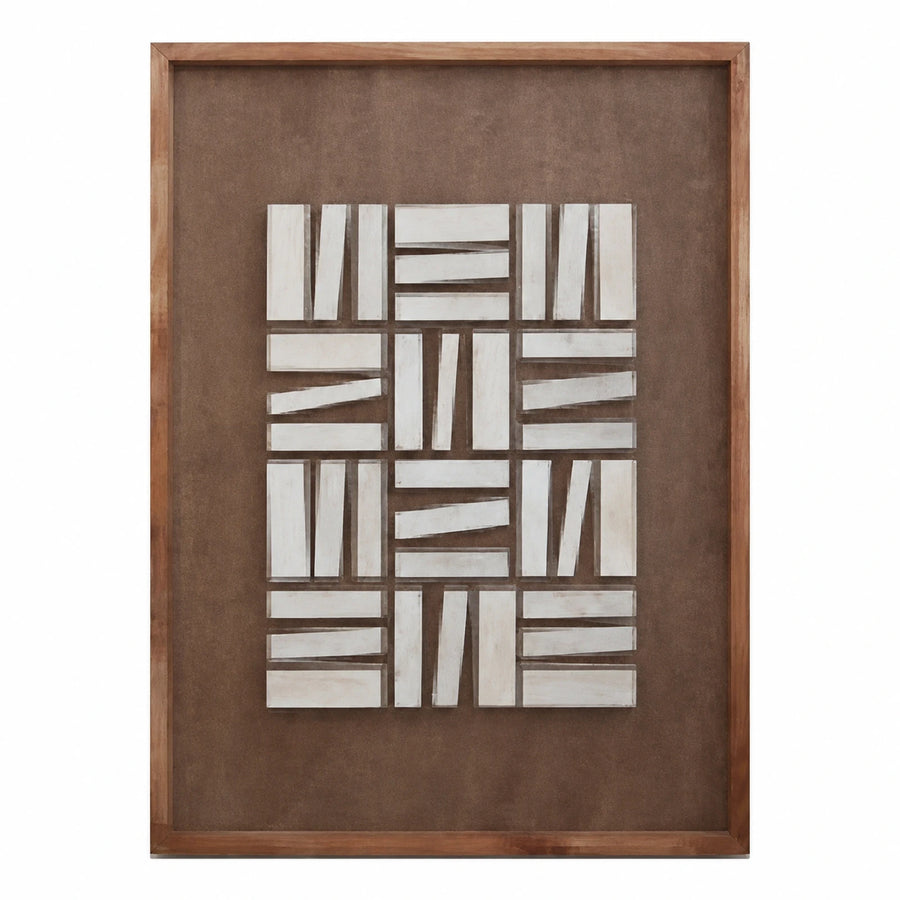 Wooden Framed Abstract Wall Art Panel