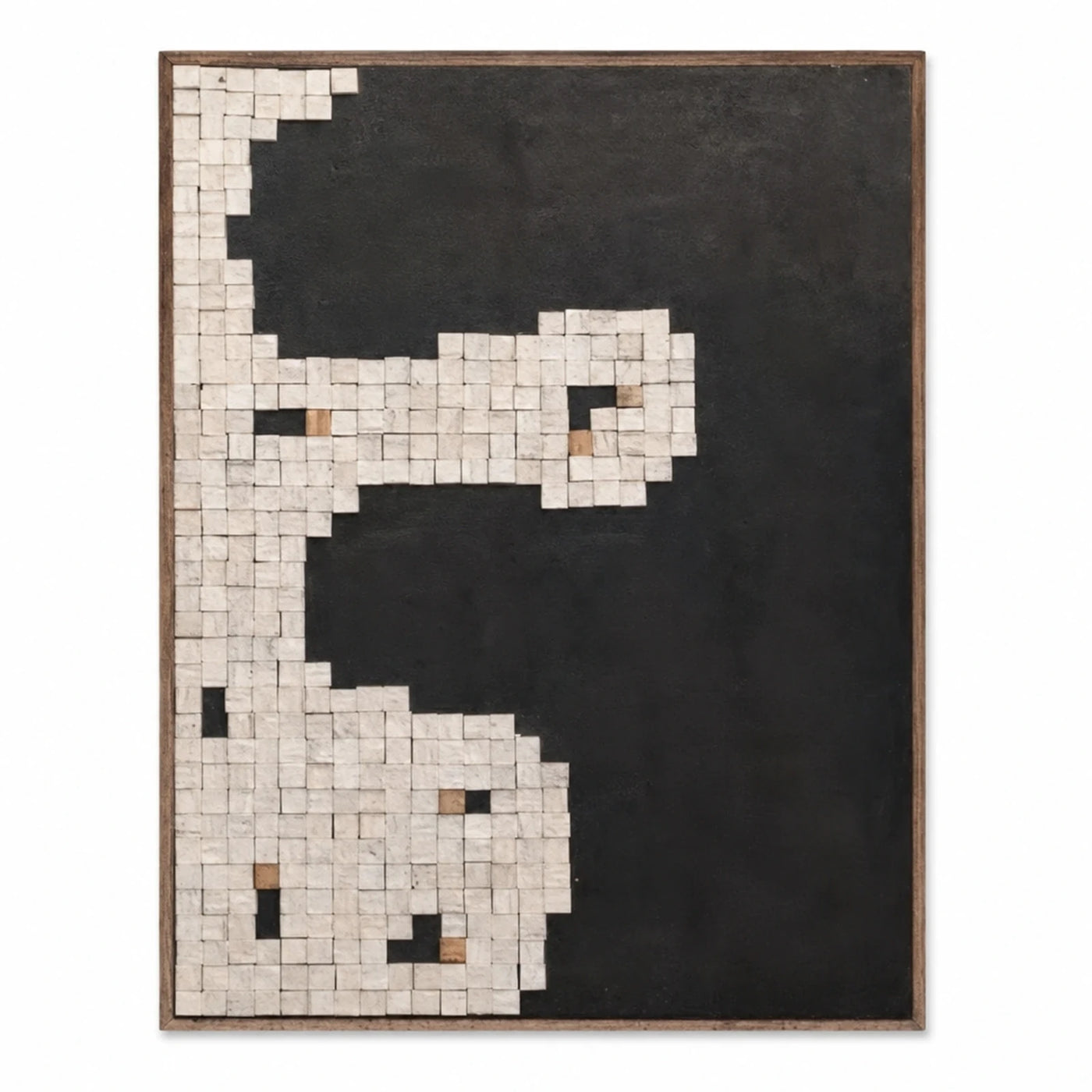 Pixelated Skull Mosaic Wall Art