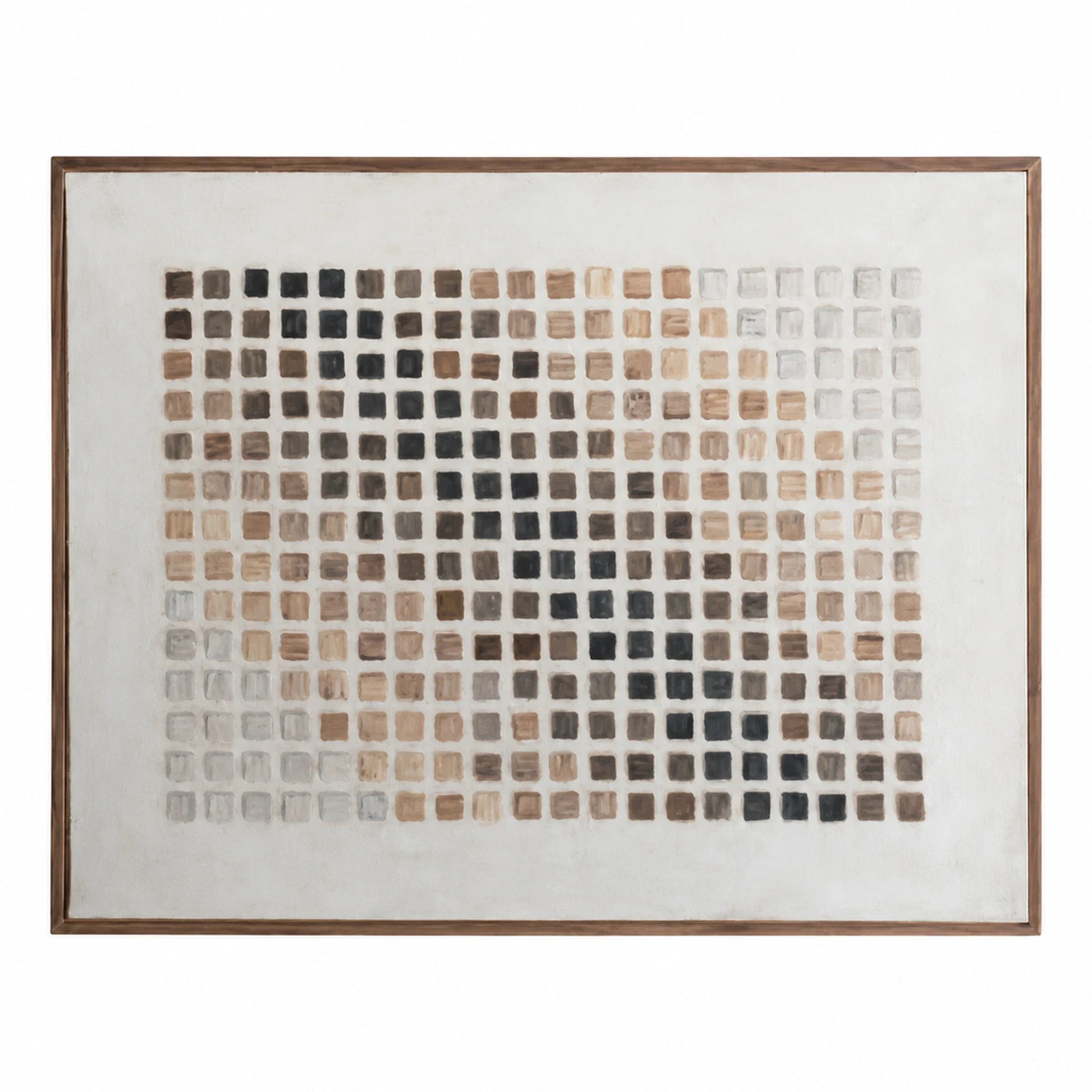 Framed Abstract Geometric Square Pattern Wall Art