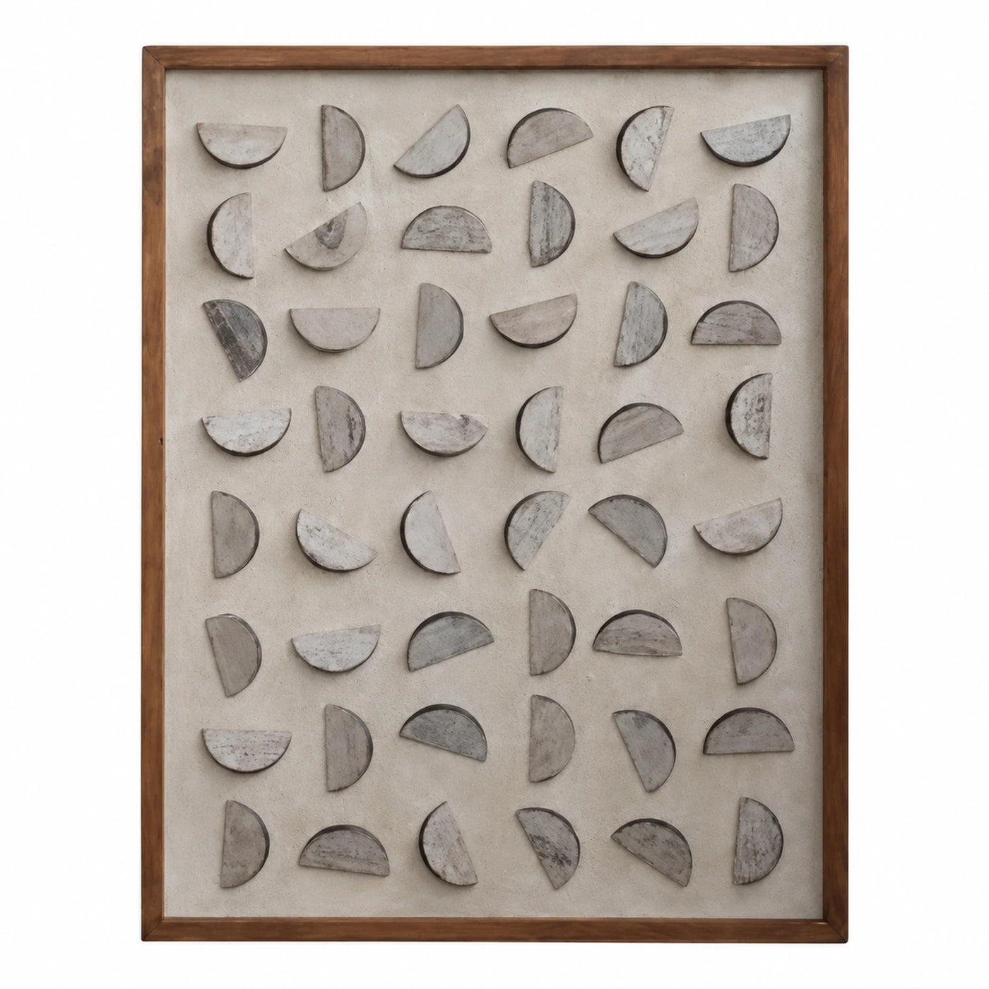 Framed Geometric Half Moon Wall Art Panel