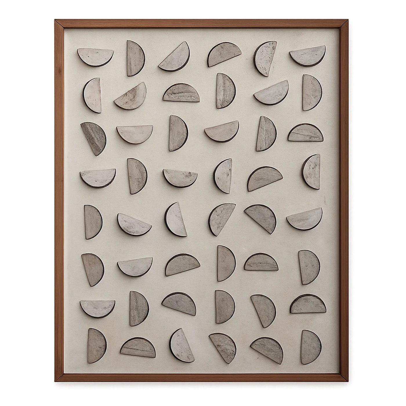 Geometric Half Moon Framed Wall Art Panel