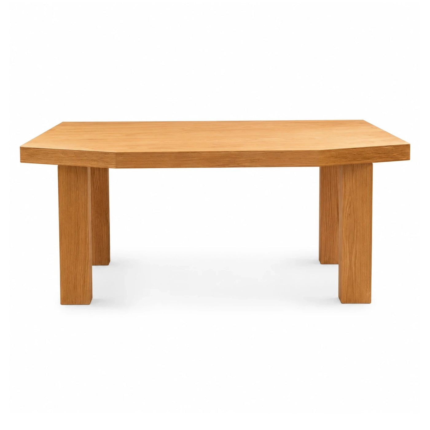 Solid Wood Rectangular Dining Table with Thick Legs