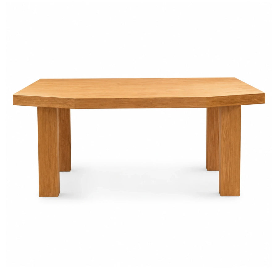 Solid Wood Rectangular Dining Table with Thick Legs