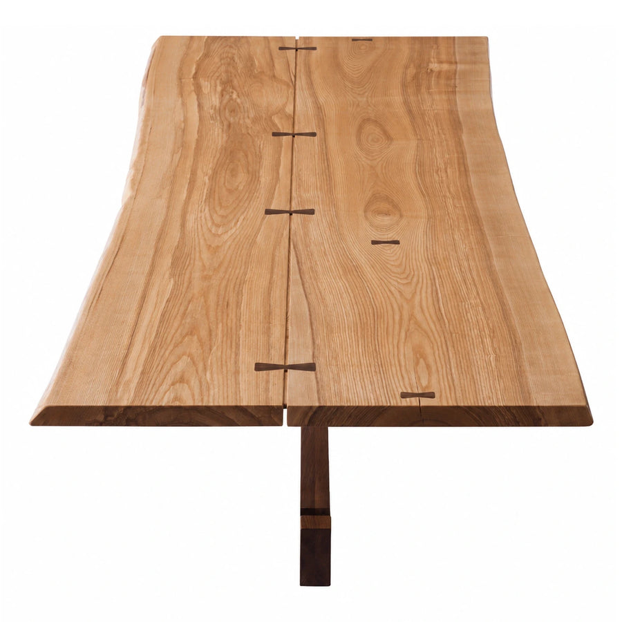 Live Edge Wood Dining Table with Butterfly Keys