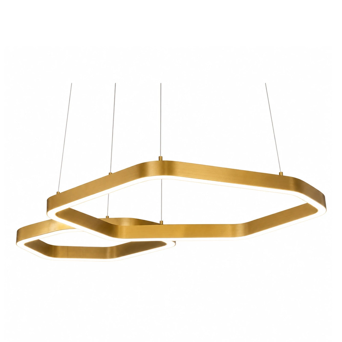 Gold Geometric LED Pendant Light Fixture