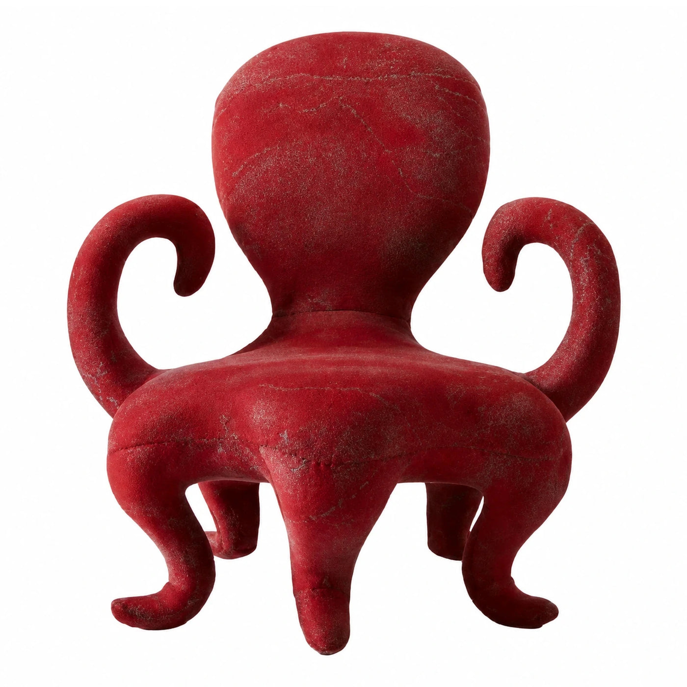 Red Octopus Shaped Plush Armchair