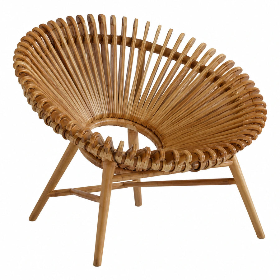Natural Rattan Peacock Lounge Chair