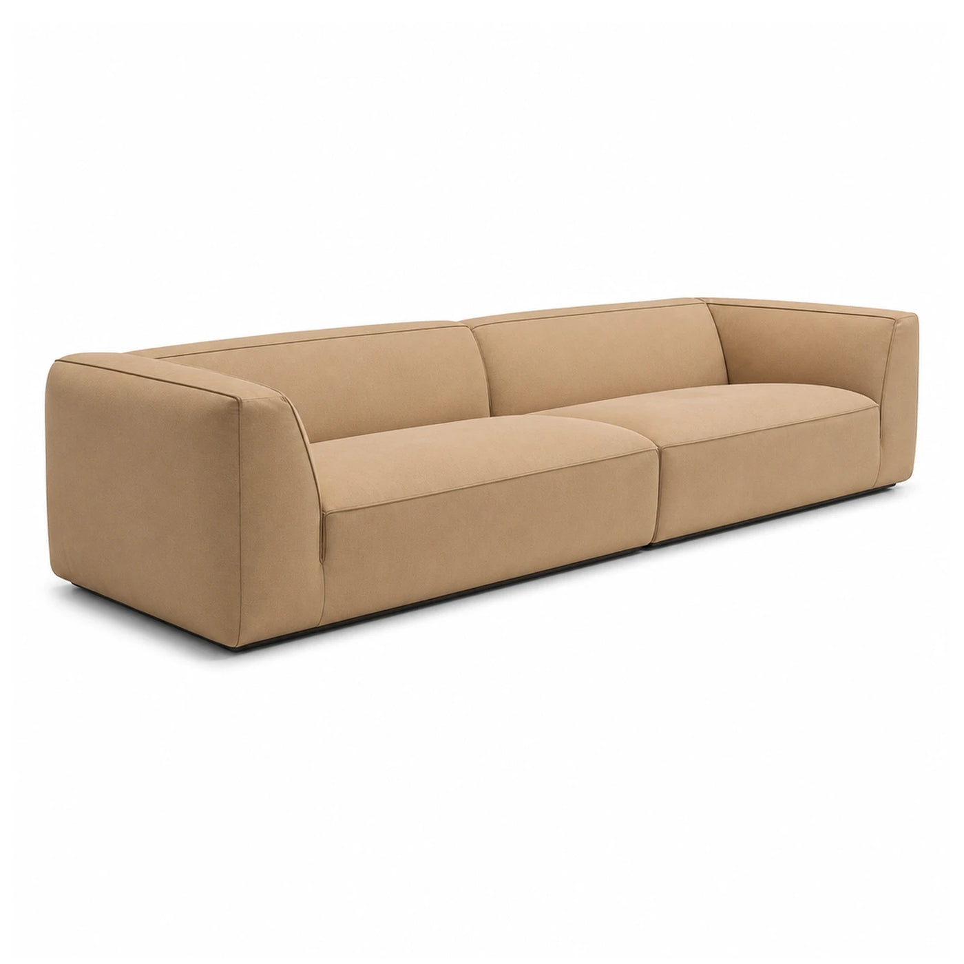 Beige Modular Sofa with Low Profile Design