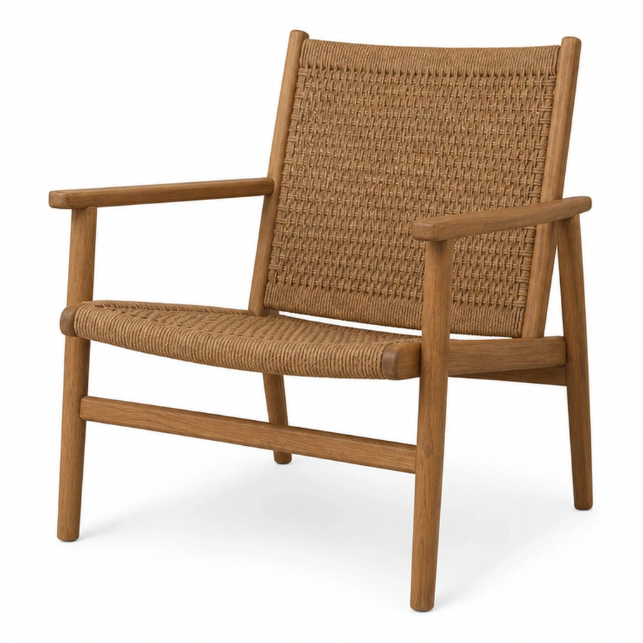 Wooden Frame Woven Rope Armchair