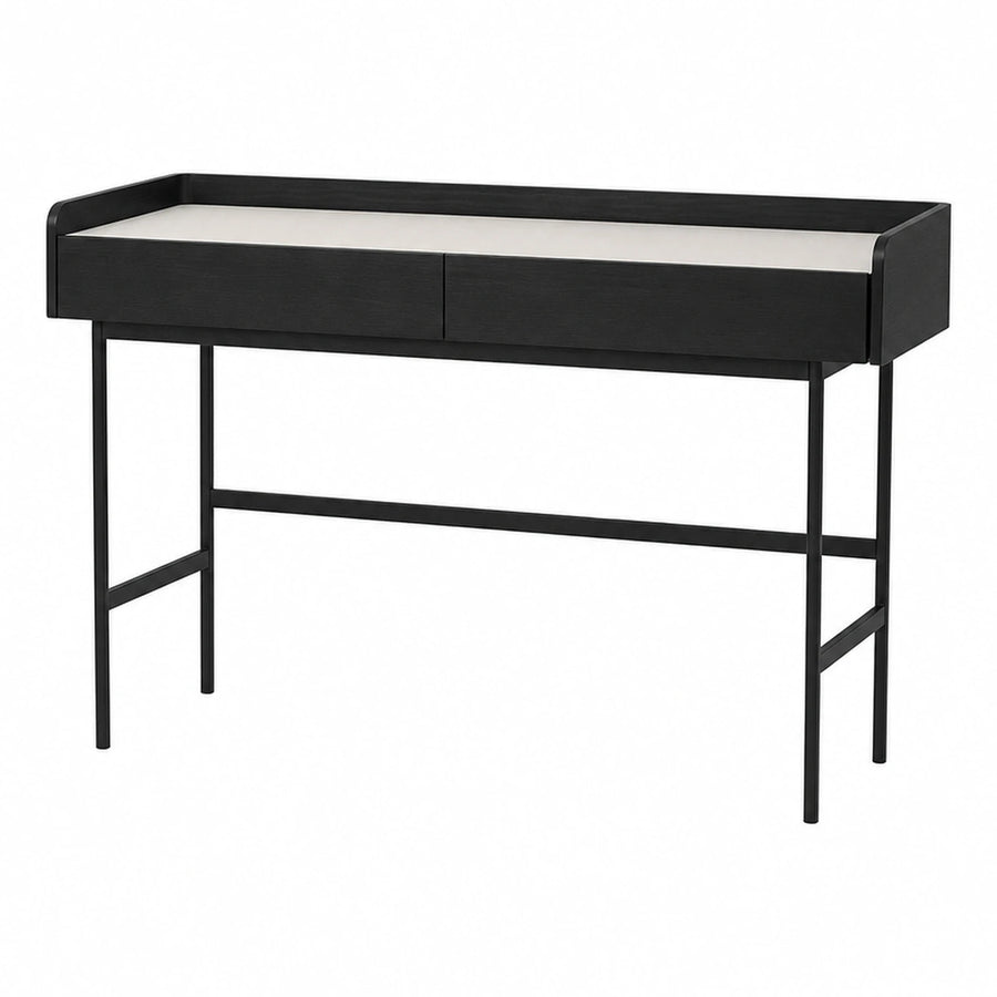 Black and White Console Table with Drawers