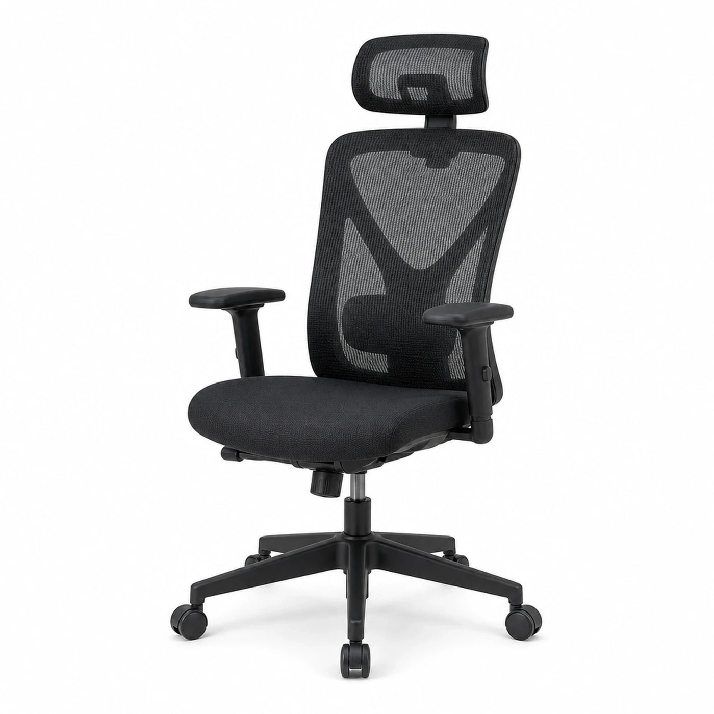 Black Mesh Ergonomic Office Chair with Headrest