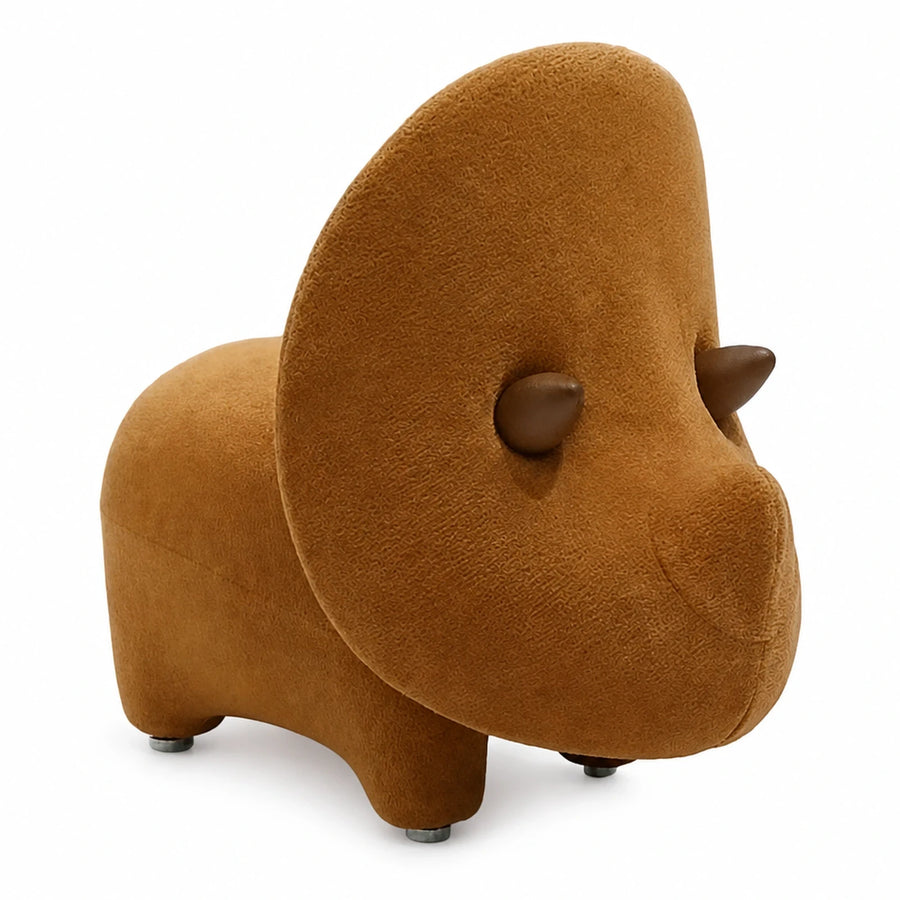 Brown Triceratops Shaped Kids Stool