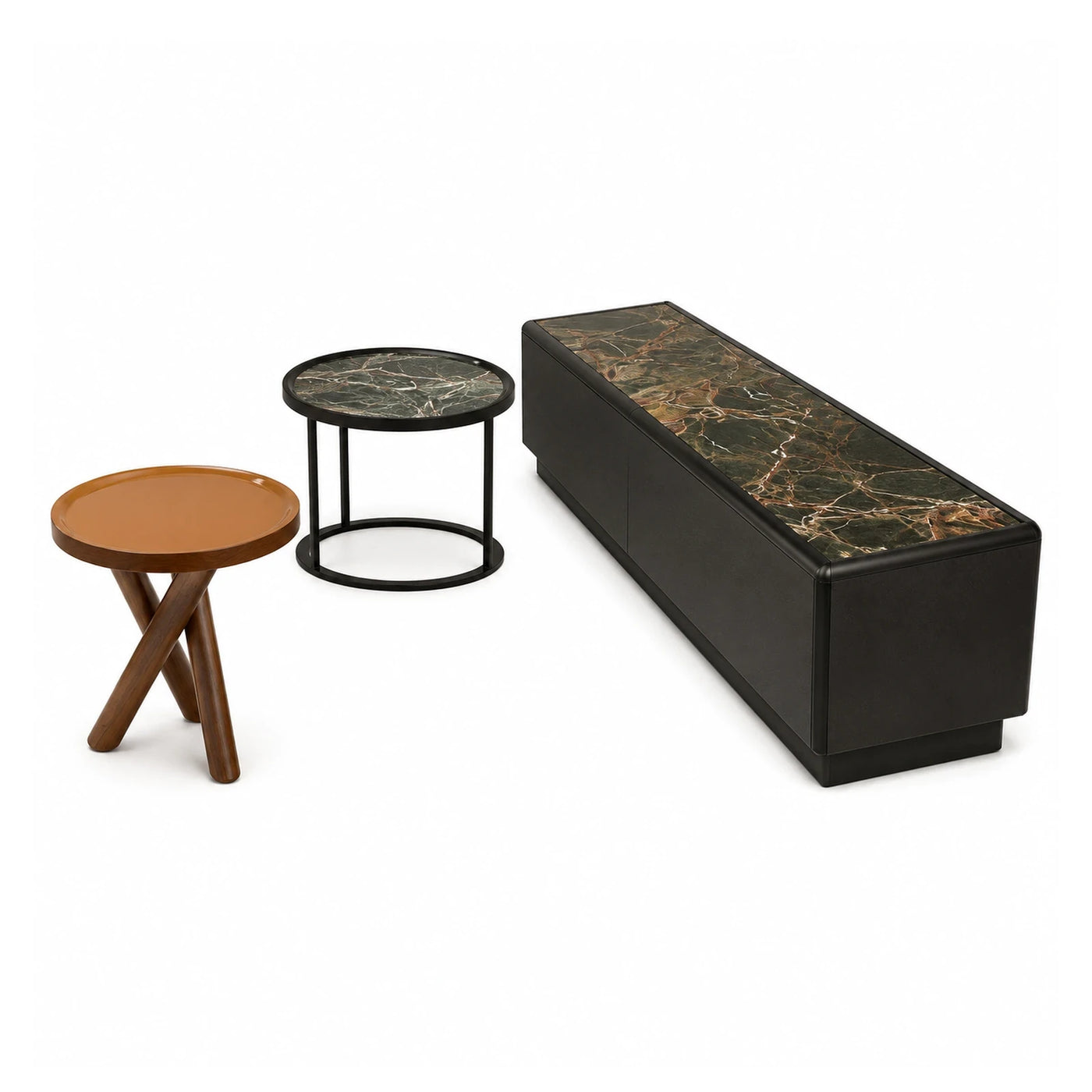 Modern Coffee Table Set with Marble Tops