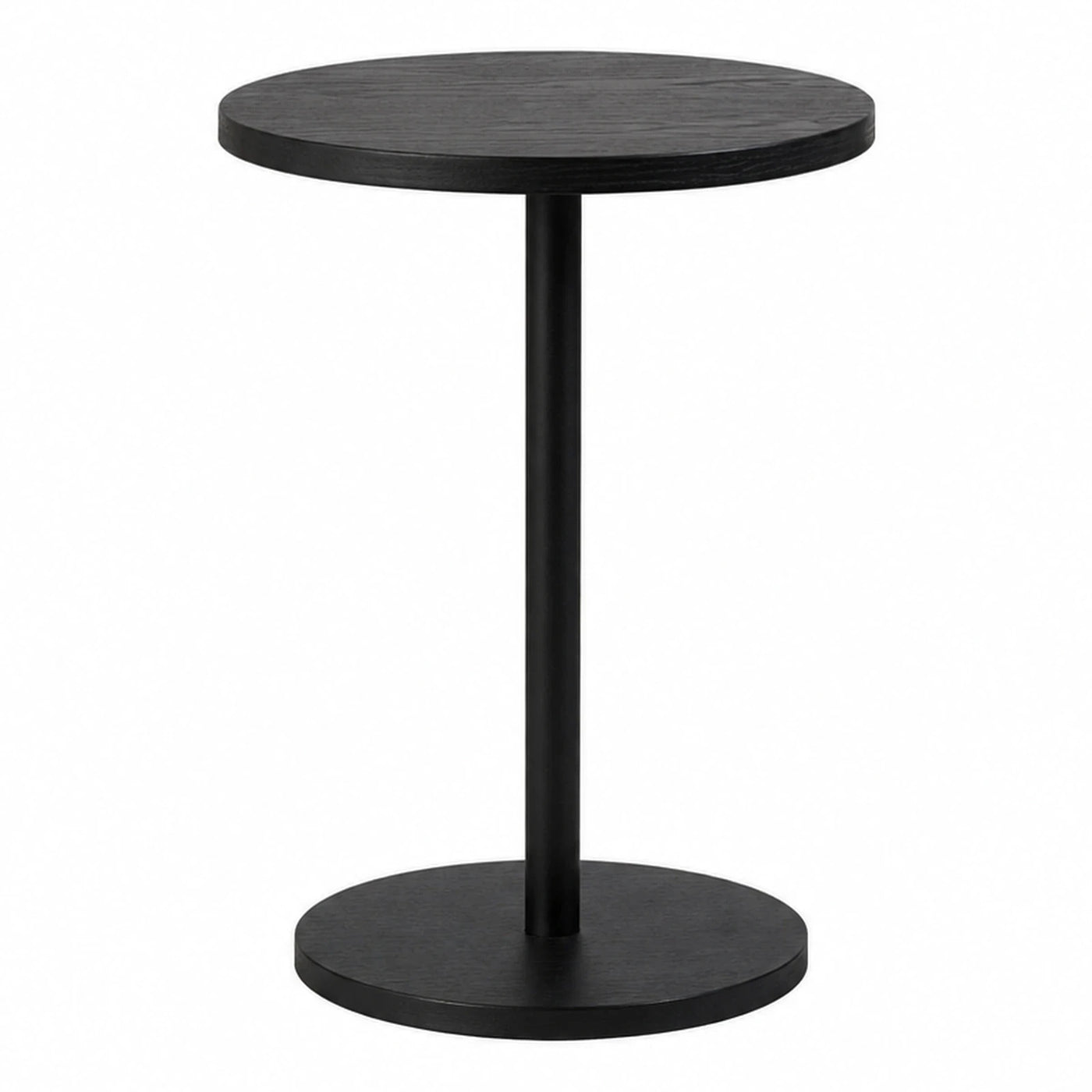 Black Round Pedestal Side Table