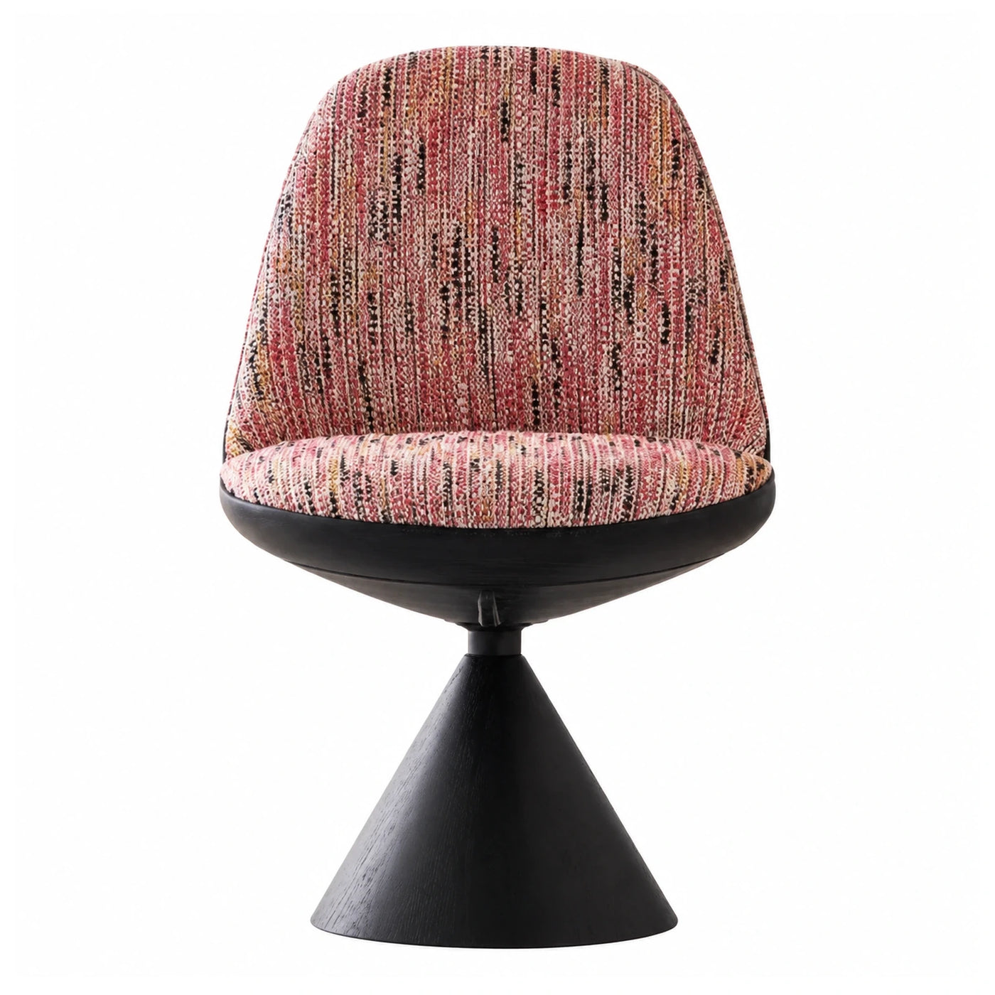 Swivel Cone Base Chair with Multi-Color Textured Fabric