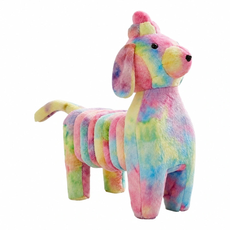 Tie-Dye Plush Dog Stool