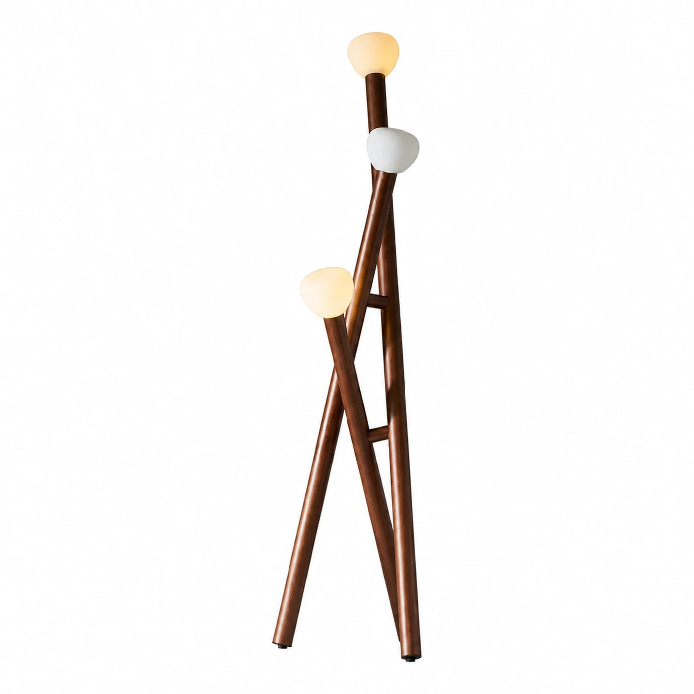 Tripod Floor Lamp with Three Frosted Glass Globes