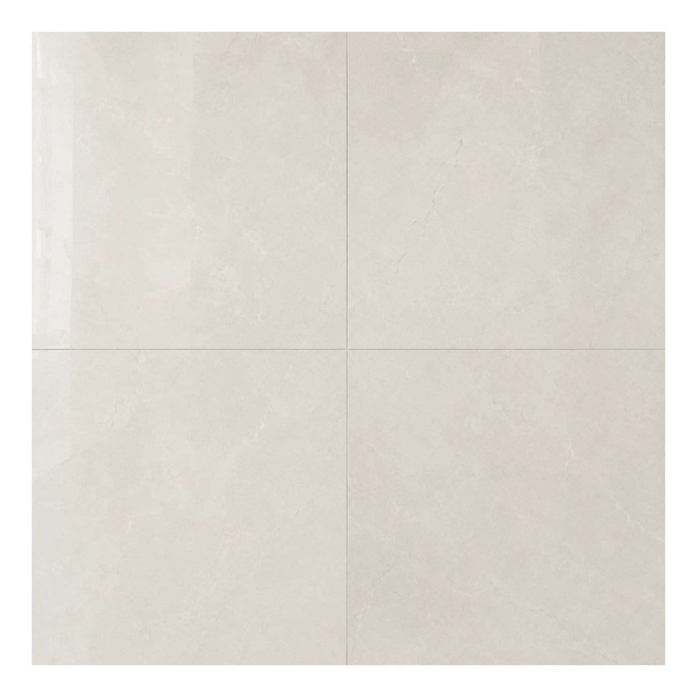 Light Beige Marble Look Floor Tiles
