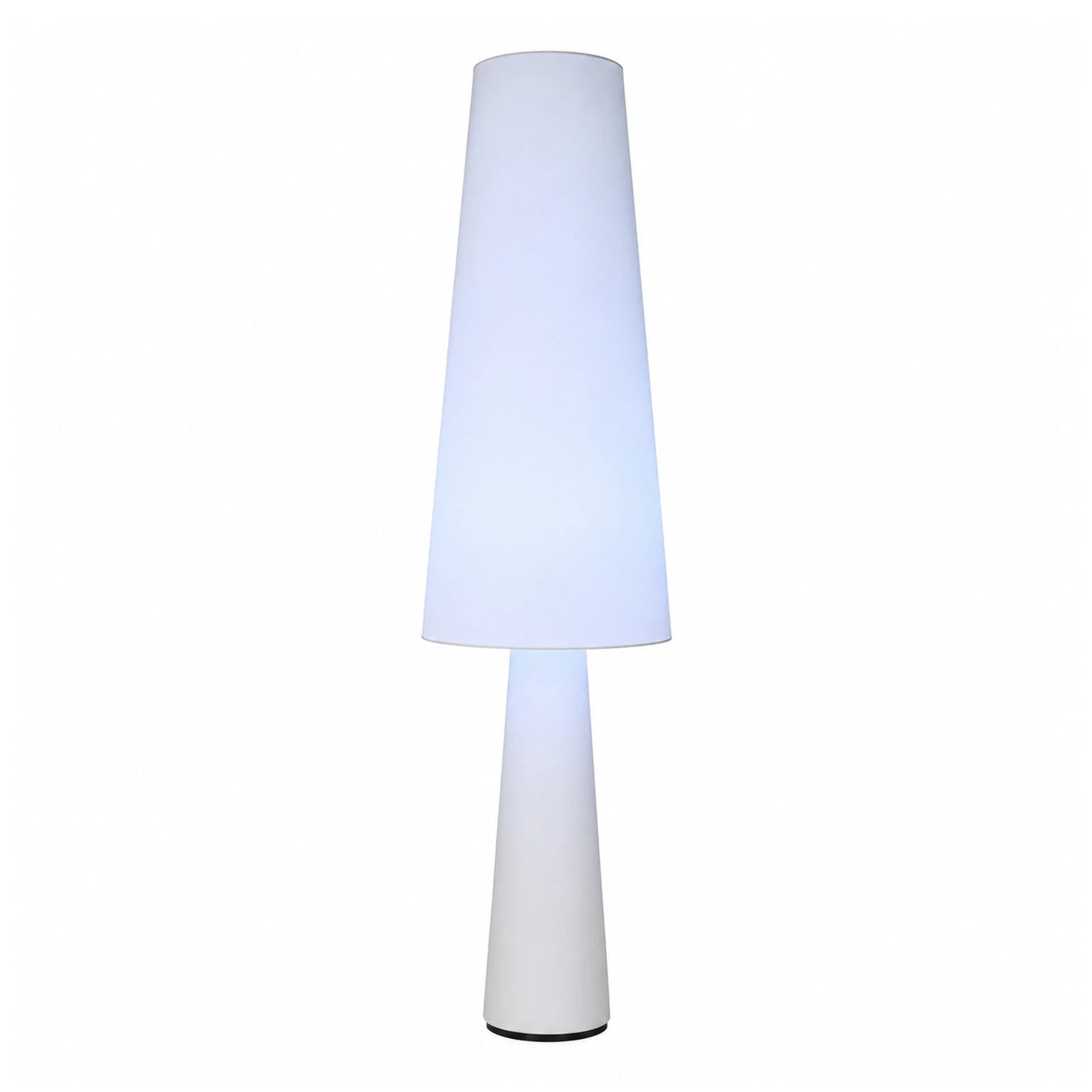 Mixed Linear White Tapered Floor Lamp with Conical Shade Floor Lamps