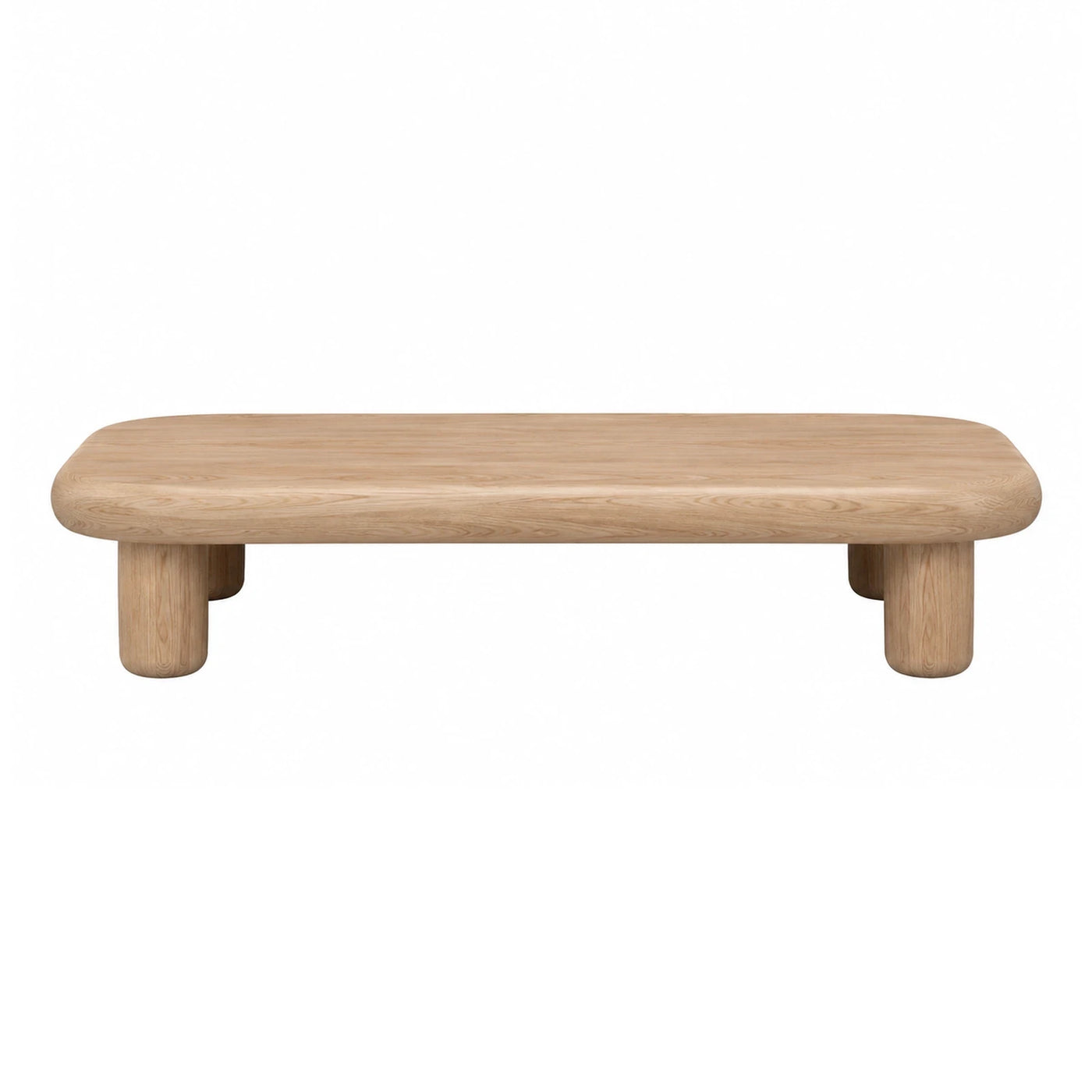 Light Oak Wood Low Coffee Table