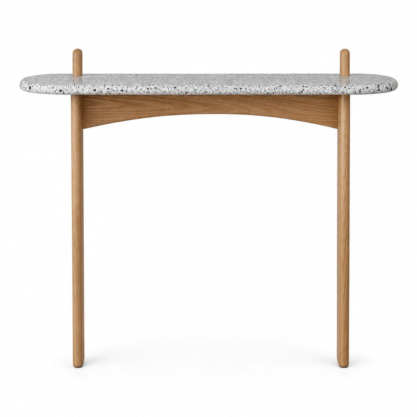 Terrazzo Top Console Table with Wood Legs