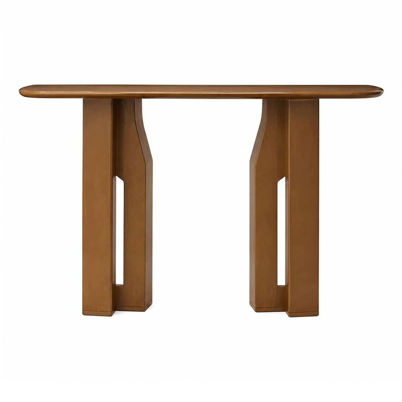 Modern Wooden Console Table with Sculptural Legs