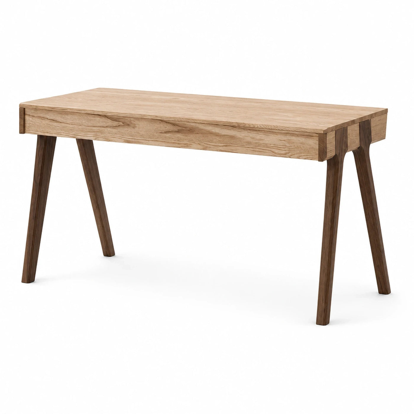 Two-Tone Wood Console Table with Tapered Legs