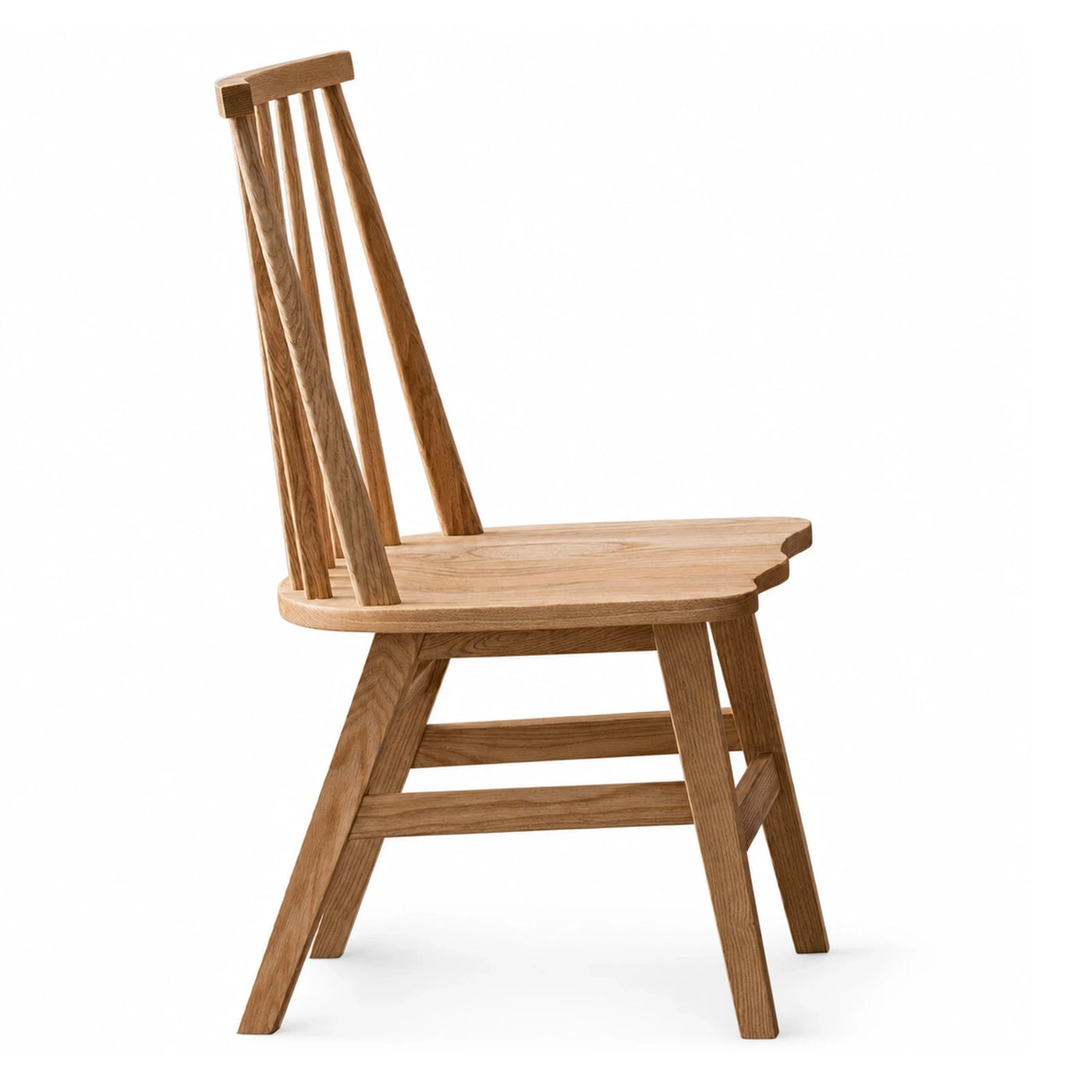 Solid Wood Dining Chair with Spindle Back