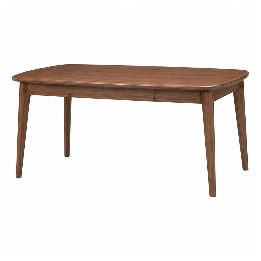 Walnut Wood Rectangular Dining Table with Tapered Legs
