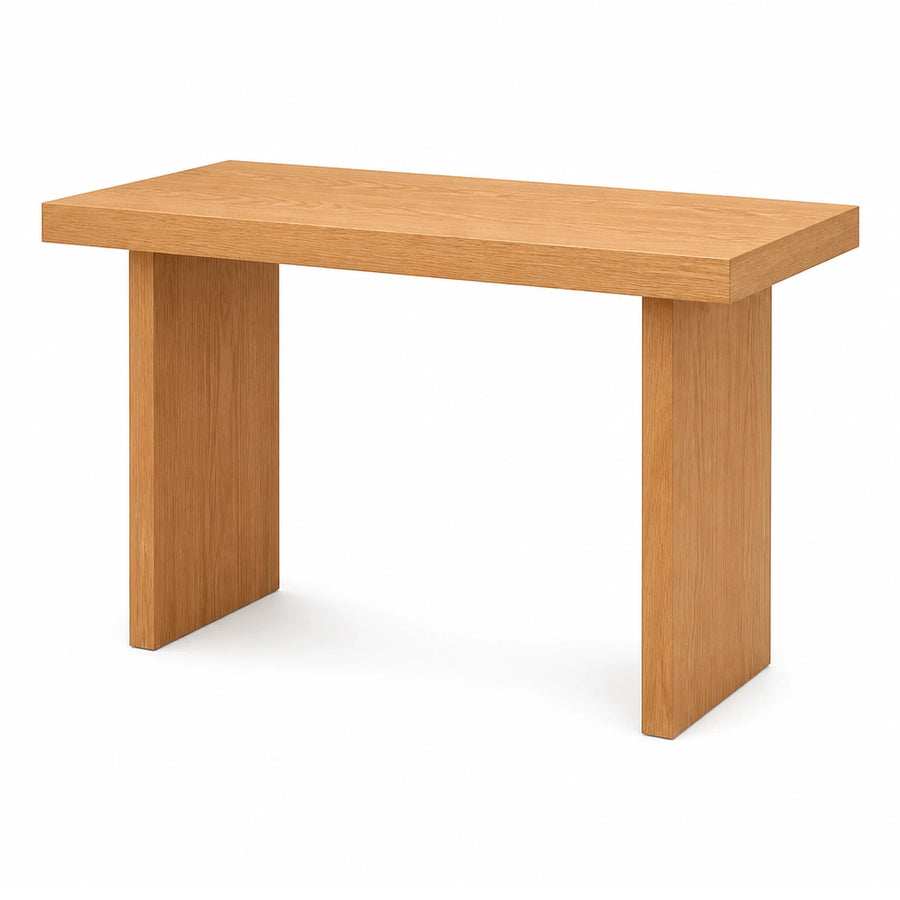 Solid Wood Rectangular Dining Table with Panel Legs