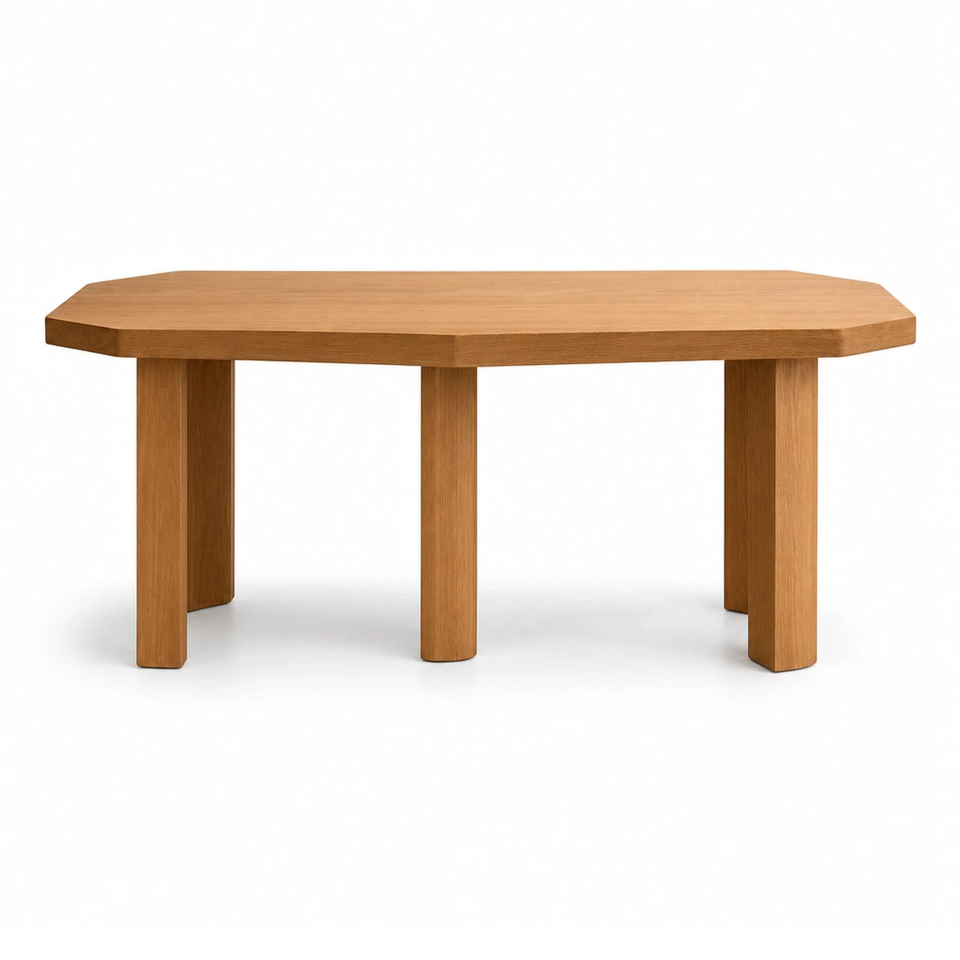 Light Oak Wood Oval Dining Table