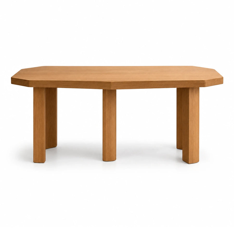 Light Oak Wood Oval Dining Table