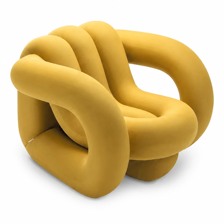 Yellow Knot Shaped Lounge Chair