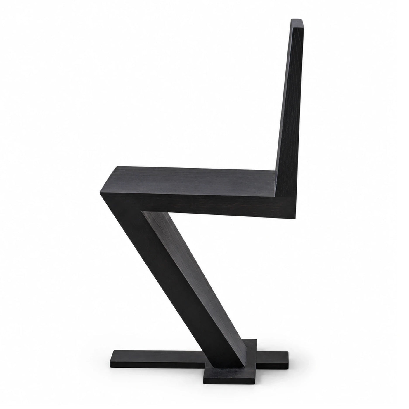 Black Zigzag Wooden Chair