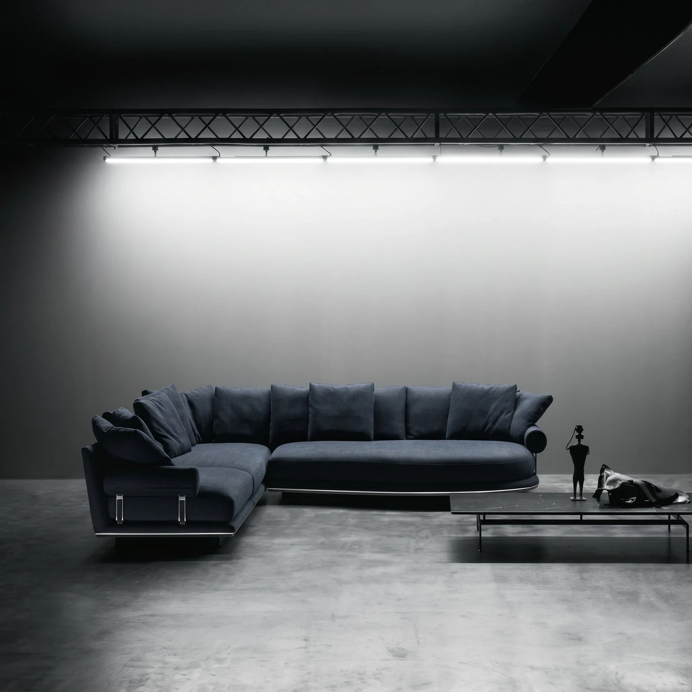 Modern Dark Sectional Living Room