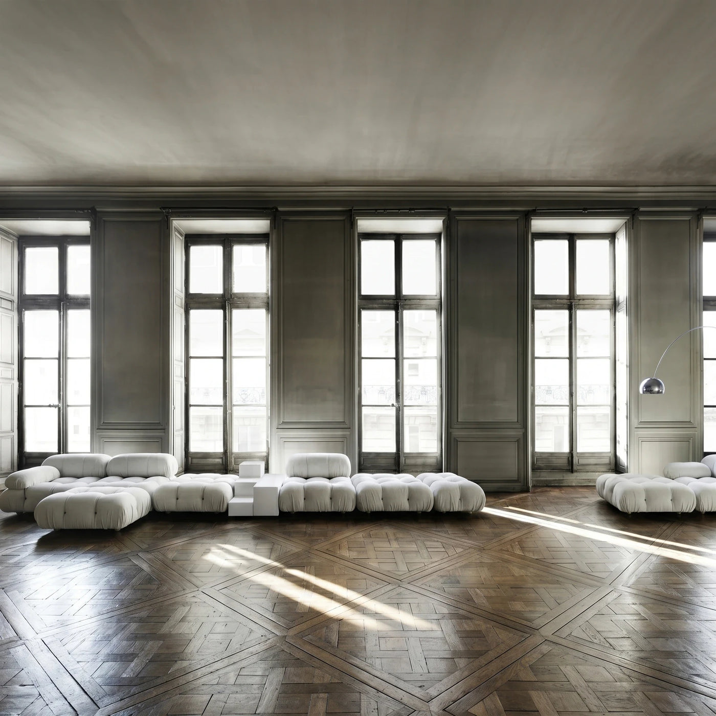 White Modular Sofa in Classic Salon