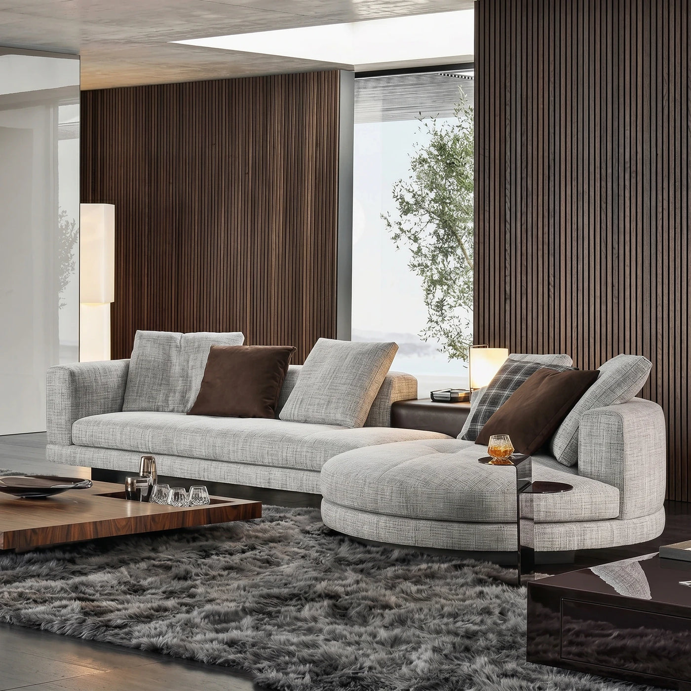 Modern Grey Sectional Living Room