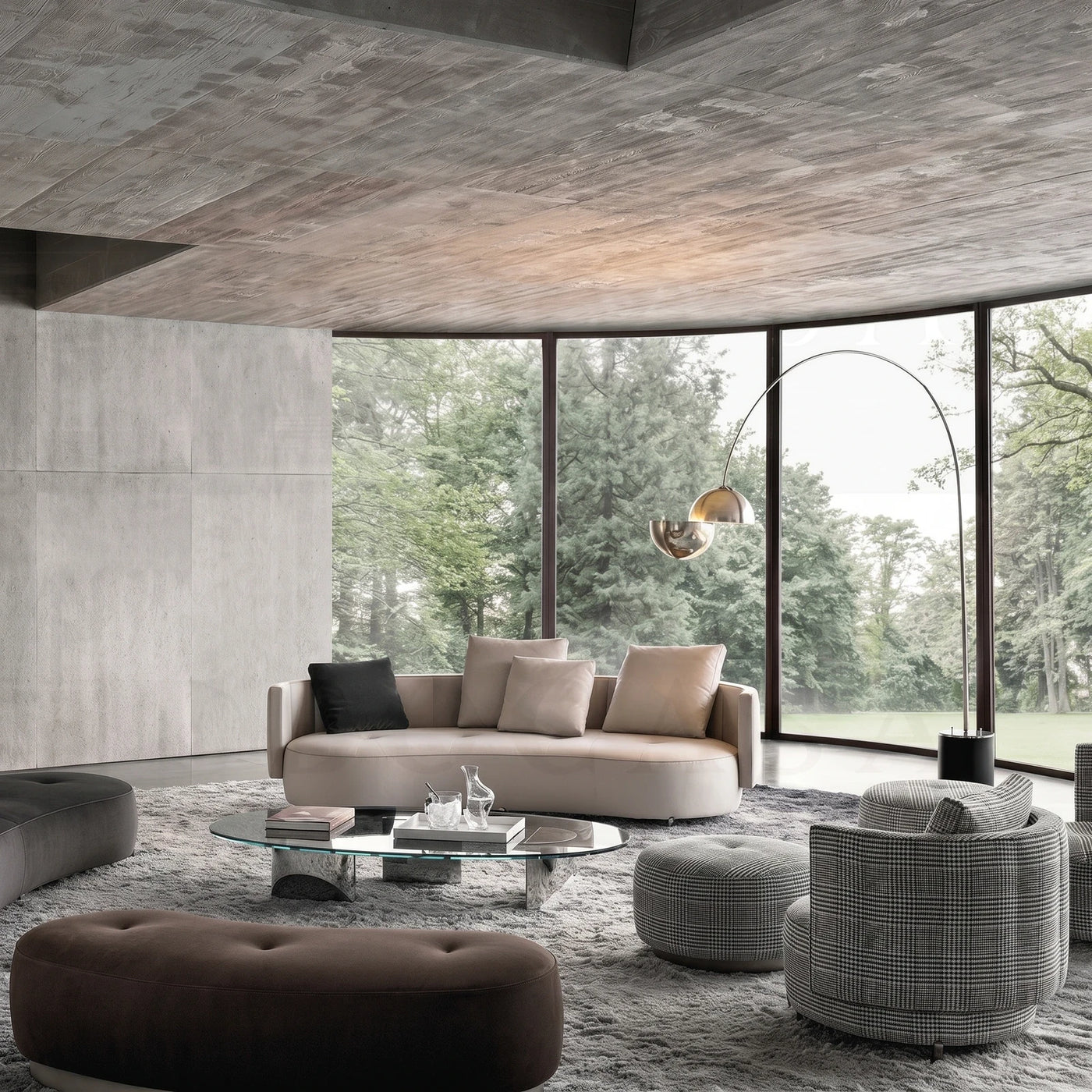 Modern Curved Sofa Living Room