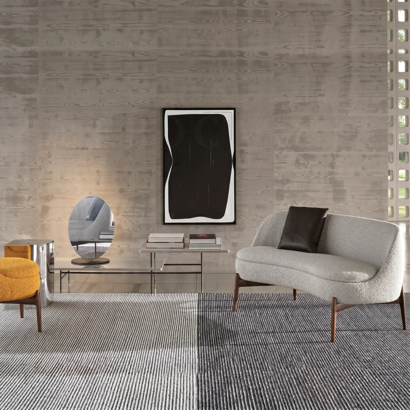 Contemporary Textured Living Space