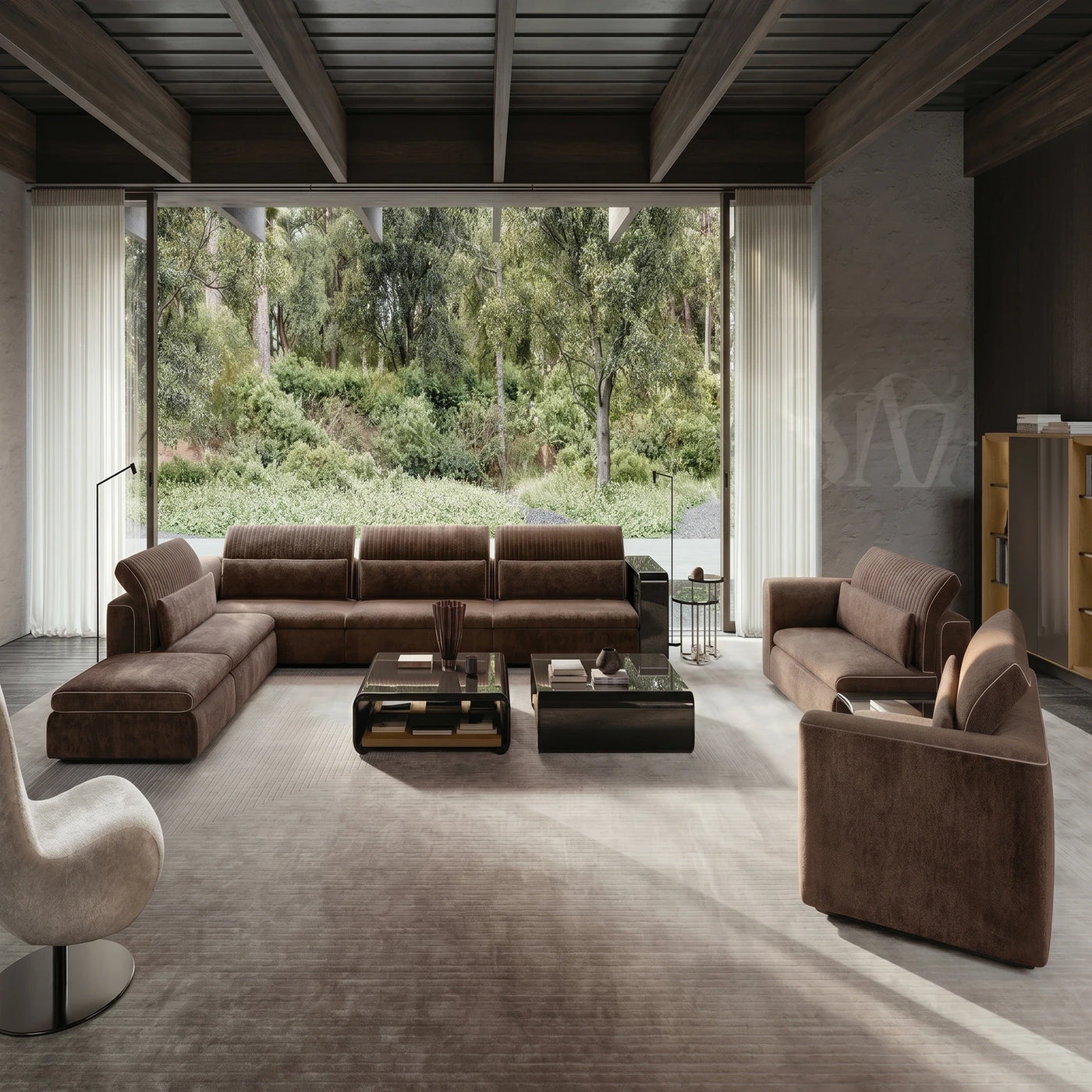 Modern Earth Tone Living Room