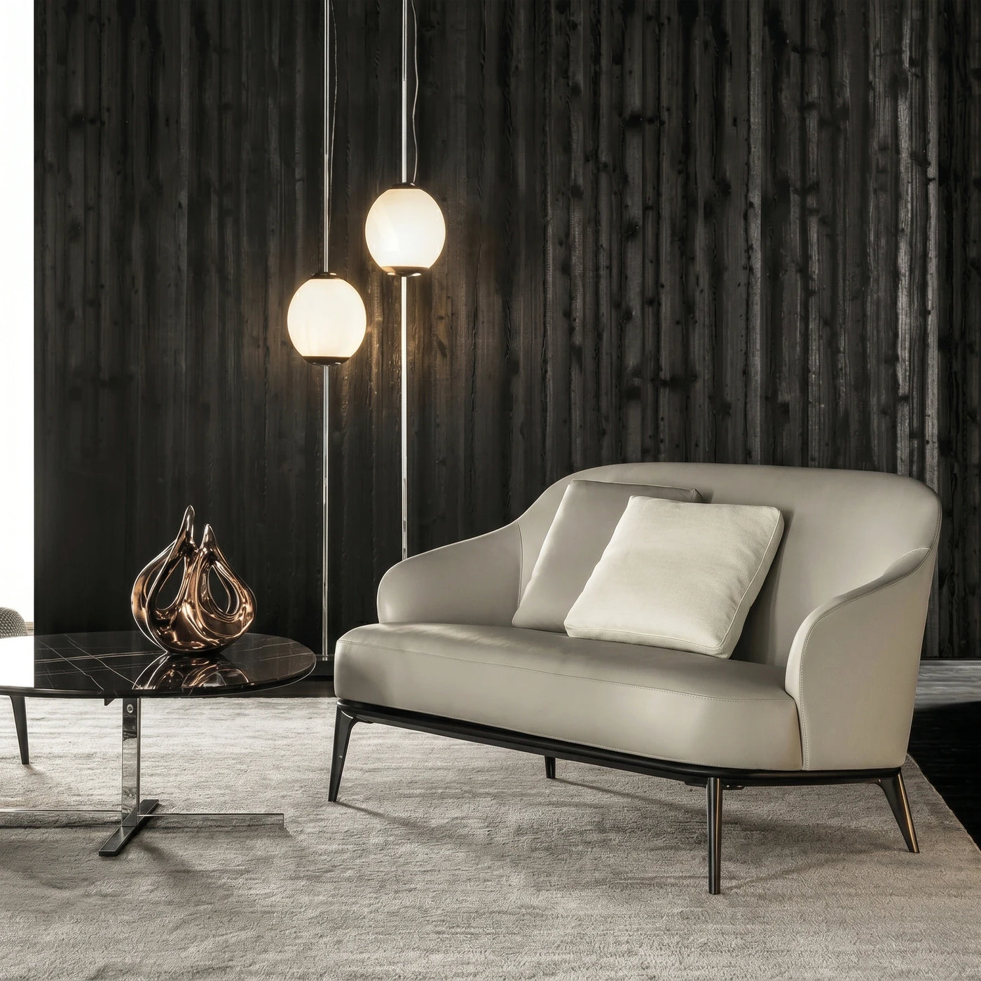 Modern Cream Sofa Living Room Scene