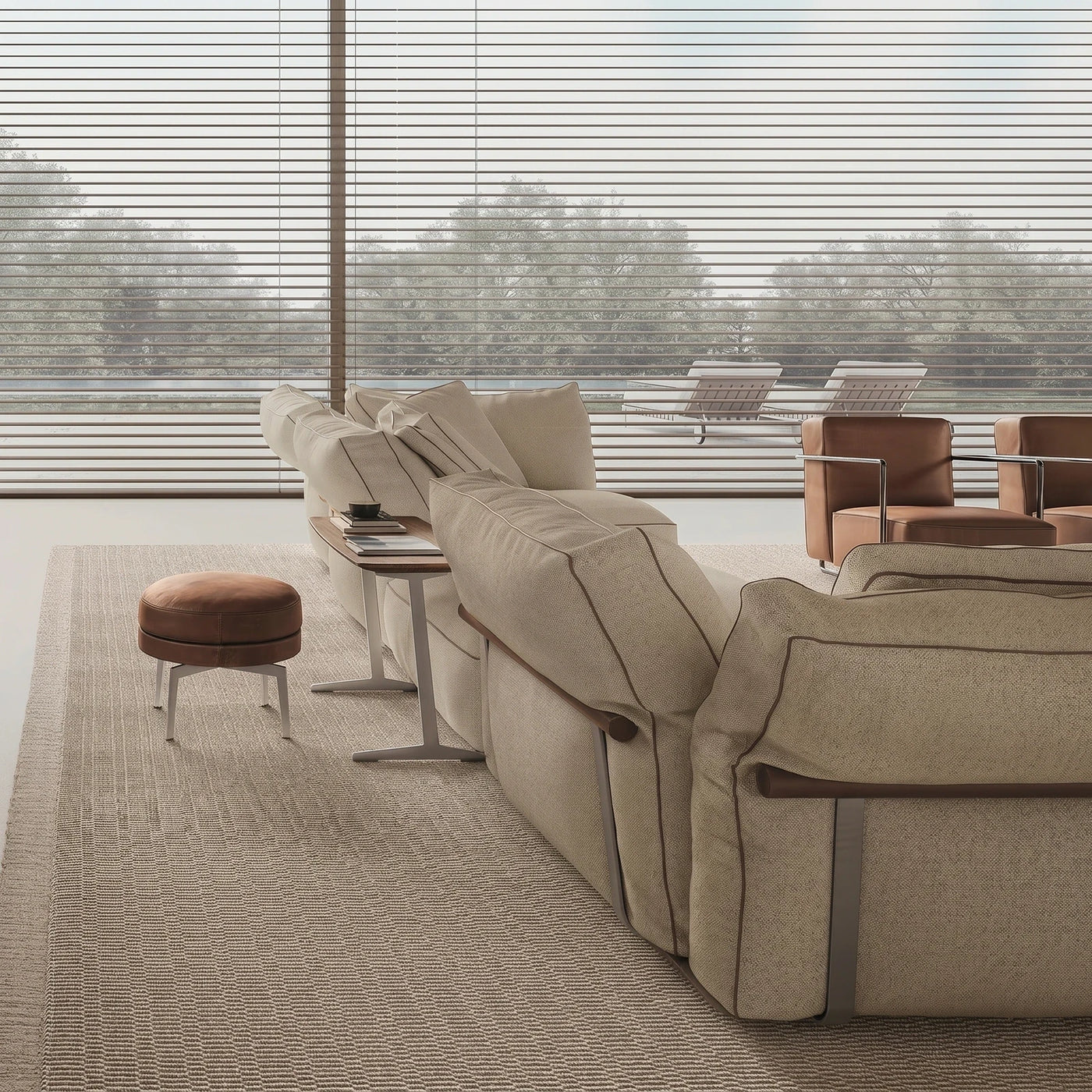 Contemporary Neutral Living Room Scene